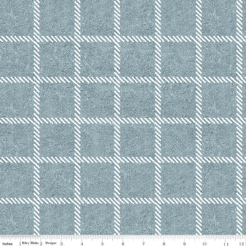 SALE CANVAS She Who Sews Home Decor Windowpane Plaid HD12503 Blue - Riley Blake Designs - J. Wecker Frisch - Lightweight Cotton Canvas