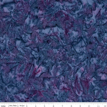 Batiks Expressions Hand-Dyes BTHH244 Dark Violet Blue Multi - Riley Blake Designs - Hand-Dyed Print - Quilting Cotton Fabric