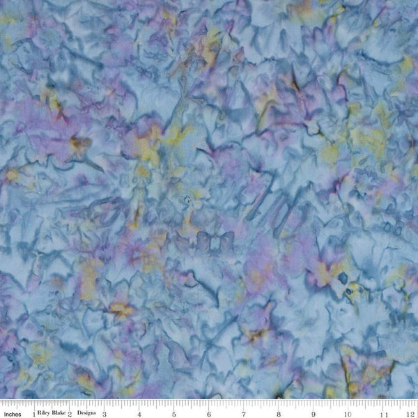 Batiks Expressions Hand-Dyes BTHH239 Blue Violet Multi 2 - Riley Blake Designs - Hand-Dyed Print - Quilting Cotton Fabric