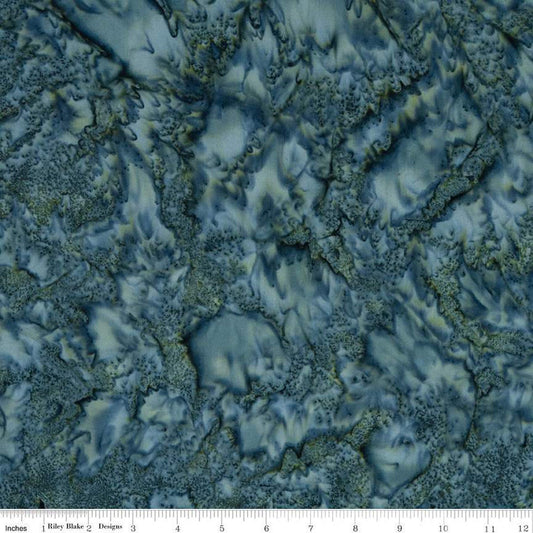 SALE Batiks Expressions Hand-Dyes BTHH236 Blue Multi - Riley Blake Designs - Hand-Dyed Print - Quilting Cotton Fabric