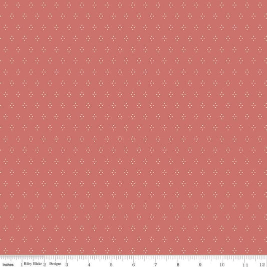 Albion Dots C14597 Rose - Riley Blake Designs - Clusters of Dots - Quilting Cotton Fabric