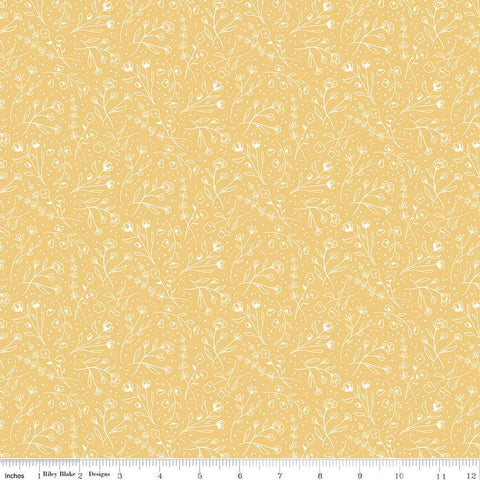 SALE Albion Wildflowers C14594 Yellow by Riley Blake Designs - Floral Flowers - Quilting Cotton Fabric