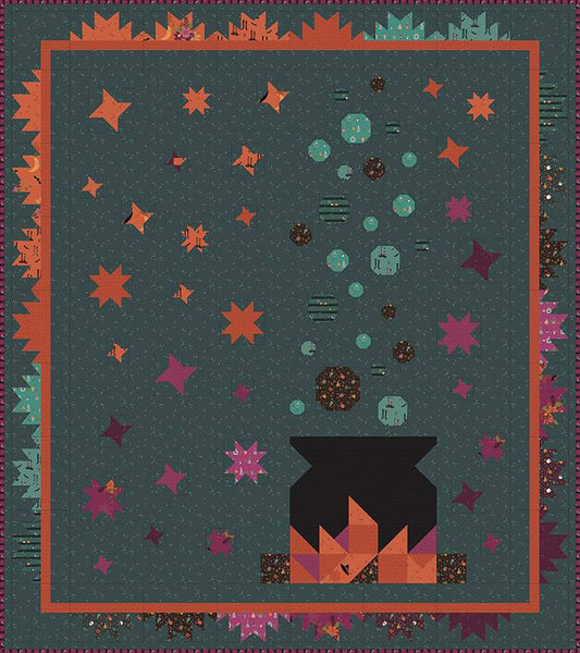 SALE Bubbling Brew Quilt Pattern P177 by Jennifer Long - Riley Blake Designs - INSTRUCTIONS Only - Piecing Halloween