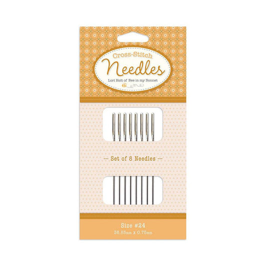 SALE Lori Holt Cross Stitch Needles Size 24 ST-34539 - Riley Blake Designs - Set of 8 (36.85mm x 0.75mm)