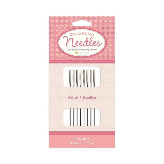 SALE Lori Holt Cross Stitch Needles Size 26 ST-34540 - Riley Blake Designs - Set of 8 (34.13mm x 0.60mm)