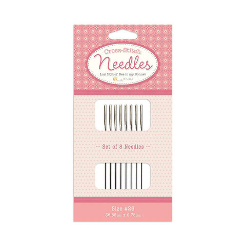 SALE Lori Holt Cross Stitch Needles Size 26 ST-34540 - Riley Blake Designs - Set of 8 (34.13mm x 0.60mm)