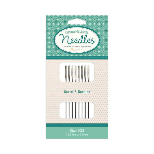 Lori Holt Cross Stitch Needles Size 28 ST-34541 - Riley Blake Designs - Set of 8 (32.65mm x 0.50mm)
