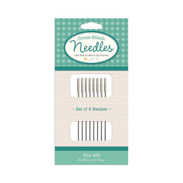 SALE Lori Holt Cross Stitch Needles Size 28 ST-34541 - Riley Blake Designs - Set of 8 (32.65mm x 0.50mm)