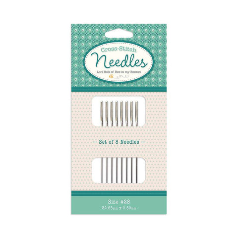 SALE Lori Holt Cross Stitch Needles Size 28 ST-34541 - Riley Blake Designs - Set of 8 (32.65mm x 0.50mm)