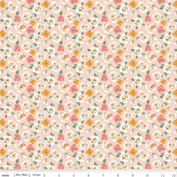 16" End of Bolt - BloomBerry Tiny Roses C14601 Blush by Riley Blake Designs - Floral Flowers - Quilting Cotton Fabric