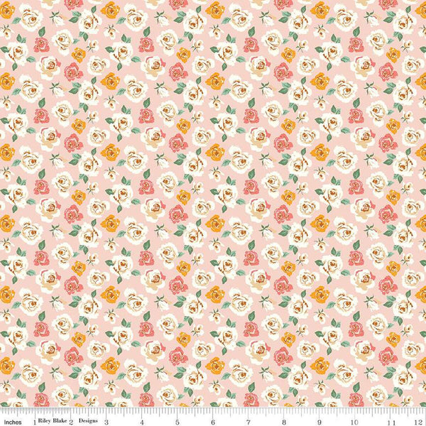 BloomBerry Tiny Roses C14601 Blush by Riley Blake Designs - Floral Flowers - Quilting Cotton Fabric