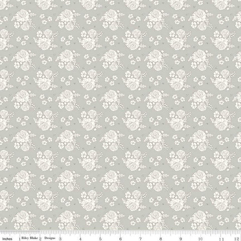 BloomBerry Petite Flowers C14602 Gray by Riley Blake Designs - Floral - Quilting Cotton Fabric