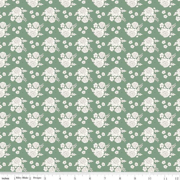 BloomBerry Petite Flowers C14602 Green by Riley Blake Designs - Floral - Quilting Cotton Fabric