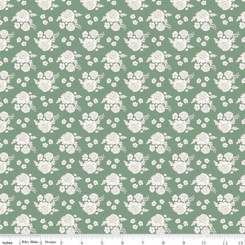 SALE BloomBerry Petite Flowers C14602 Green by Riley Blake Designs - Floral - Quilting Cotton Fabric