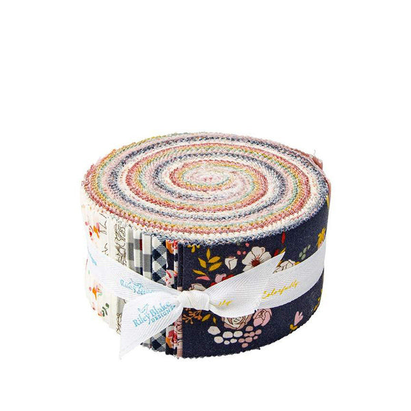 SALE BloomBerry 2.5 Inch Rolie Polie Jelly Roll 40 pieces - Riley Blake Designs - Precut Pre cut Bundle - Floral - Quilting Cotton Fabric