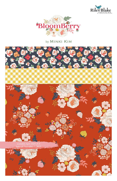 BloomBerry Fat Quarter Bundle 24 pieces - Riley Blake Designs - Pre cut Precut - Floral - Quilting Cotton Fabric