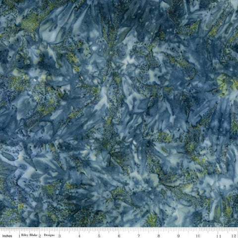 SALE Batiks Expressions Hand-Dyes BTHH234 Green Blue Multi - Riley Blake Designs - Hand-Dyed Print - Quilting Cotton Fabric