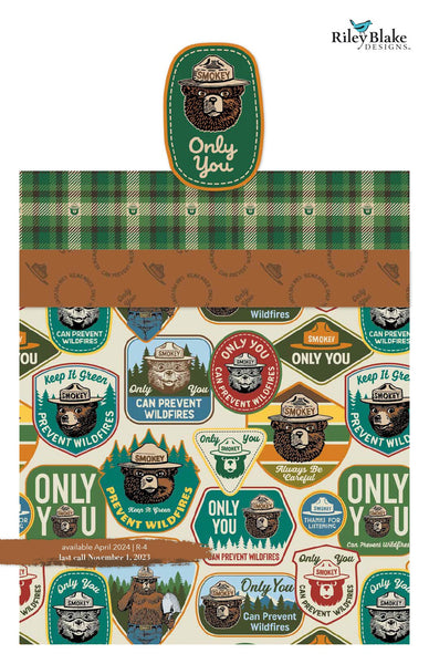 Only You Fat Quarter Bundle 18 pieces - Riley Blake Designs - Pre Cut Precut - Smokey Bear - Quilting Cotton Fabric