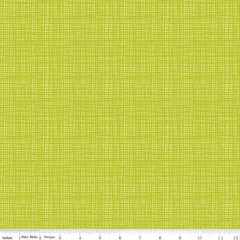 Fat Quarter End of Bolt - SALE Texture C610 Green by Riley Blake Designs - Sketched Tone-on-Tone Irregular Grid - Quilting Cotton Fabric