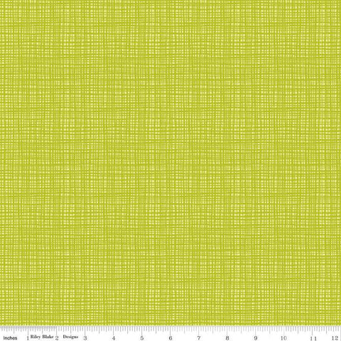 Fat Quarter End of Bolt - SALE Texture C610 Green by Riley Blake Designs - Sketched Tone-on-Tone Irregular Grid - Quilting Cotton Fabric