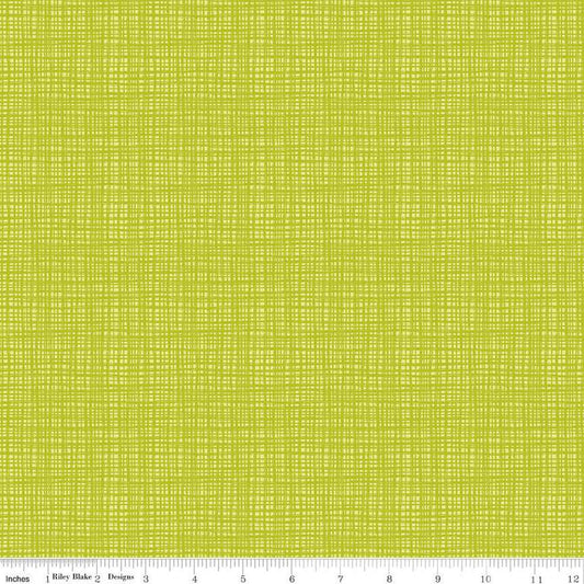 17" End of Bolt - DEAL Texture C610 Green - Riley Blake Designs - Sketched Tone-on-Tone Irregular Grid - Quilting Cotton Fabric