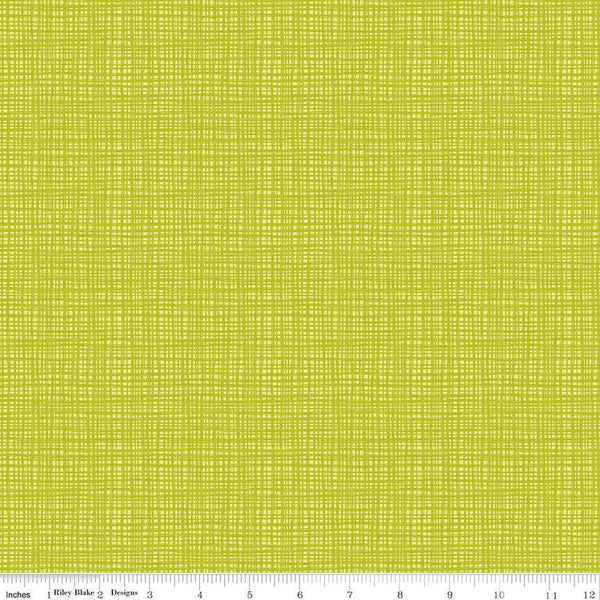 Fat Quarter End of Bolt - SALE Texture C610 Green by Riley Blake Designs - Sketched Tone-on-Tone Irregular Grid - Quilting Cotton Fabric