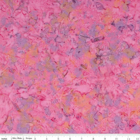 Batiks Expressions Hand-Dyes BTHH216 Pink Multi - Riley Blake Designs - Hand-Dyed Print - Quilting Cotton Fabric