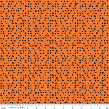 Beggar's Night Stars C14504 Orange - Riley Blake Designs - Halloween - Quilting Cotton Fabric