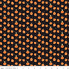 SALE Fat Quarter End of Bolt - Beggar's Night Pumpkins C14505 Black - Riley Blake Designs - Halloween - Quilting Cotton Fabric