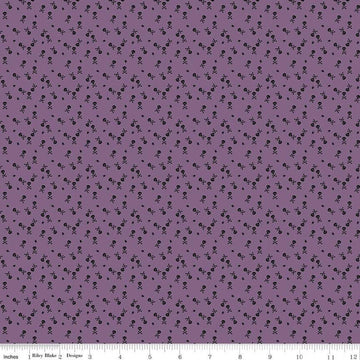 Beggar's Night Skulls Purple - Riley Blake Designs - Halloween - Quilting Cotton Fabric