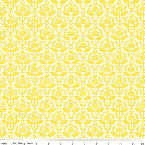 SALE Sunny Skies Style C14633 Sun - Riley Blake Designs - Floral Flowers Sunflowers Damask - Quilting Cotton Fabric