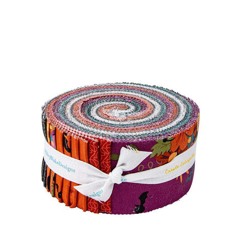 SALE Little Witch 2.5 Inch Rolie Polie Jelly Roll 40 pieces - Riley Blake - Precut Pre cut Bundle - Halloween -  Quilting Cotton Fabric