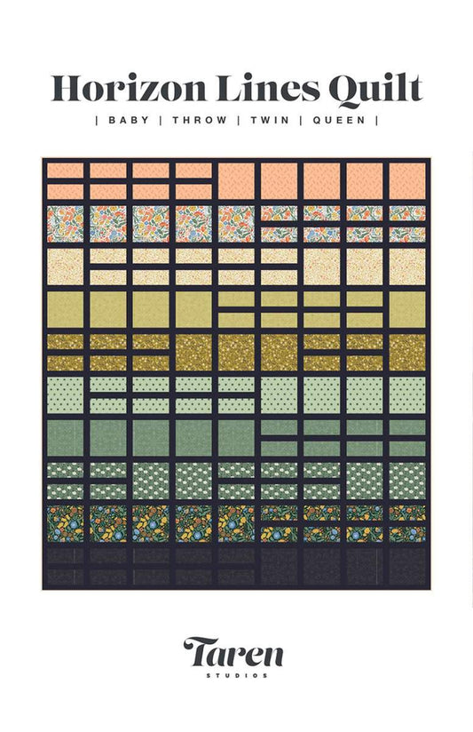 SALE Horizon Lines Quilt Pattern P163 - Taren Studios - Riley Blake Designs - INSTRUCTIONS ONLY - Piecing Multiple Sizes