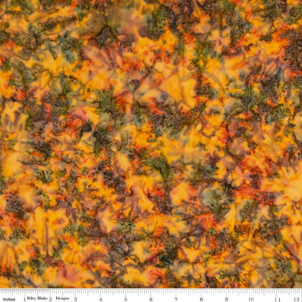 SALE Batiks Expressions Hand-Dyes BTHH213 Orange Multi 1 - Riley Blake Designs - Hand-Dyed Print - Quilting Cotton Fabric