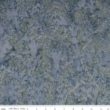 32" End of Bolt - CLEARANCE Batiks Expressions Hand-Dyes BTHH202 Blue Grey - Riley Blake Designs - Hand-Dyed Print - Quilting Cotton Fabric