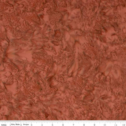 CLEARANCE Batiks Expressions Hand-Dyes BTHH195 Russet - Riley Blake Designs - Hand-Dyed Print - Quilting Cotton Fabric