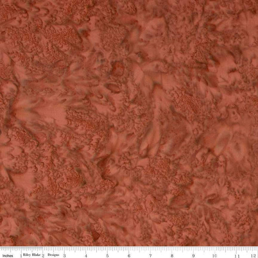 26" End of Bolt - CLEARANCE Batiks Expressions Hand-Dyes BTHH195 Russet - Riley Blake Designs - Hand-Dyed Print - Quilting Cotton Fabric