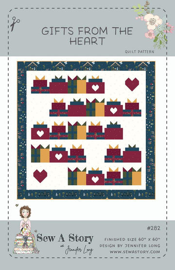 SALE Gifts from the Heart Quilt PATTERN P177 - Jennifer Long - Riley Blake Designs - INSTRUCTIONS Only - Piecing Christmas Presents