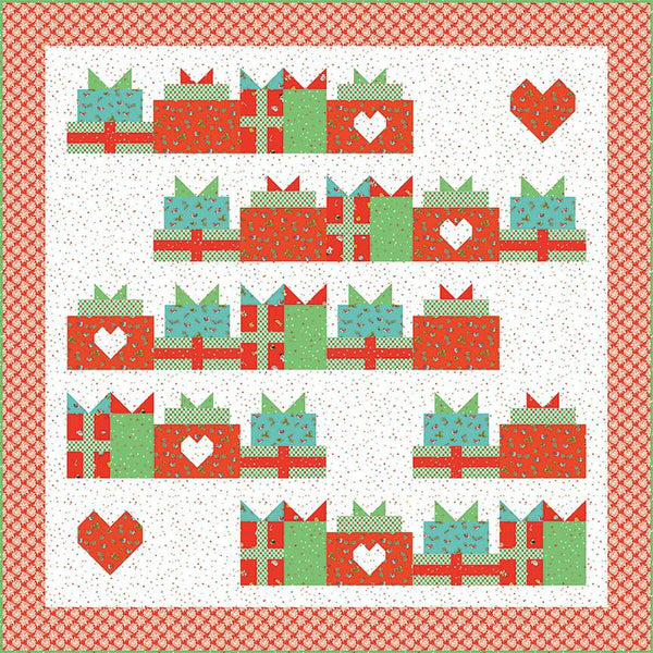 SALE Gifts from the Heart Quilt PATTERN P177 by Jennifer Long - Riley Blake Designs - INSTRUCTIONS Only - Piecing Christmas Presents