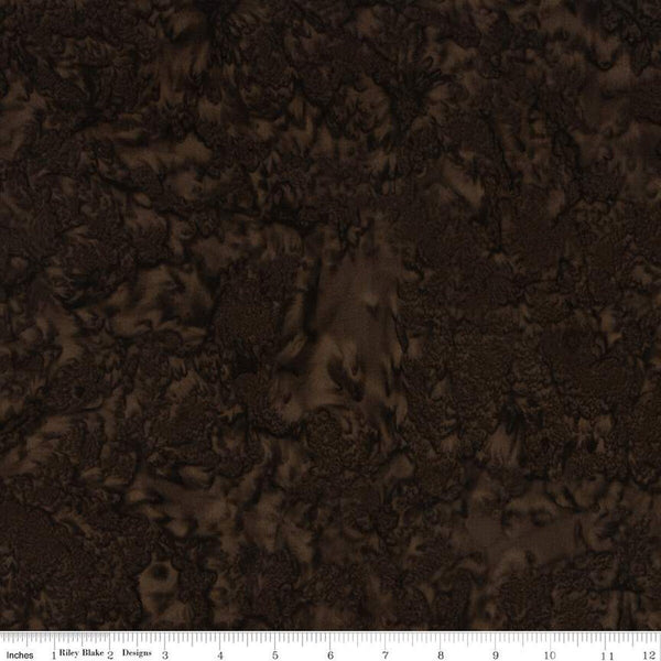 SALE Batiks Expressions Hand-Dyes BTHH193 Deep Brown - Riley Blake Designs - Hand-Dyed Print - Quilting Cotton Fabric