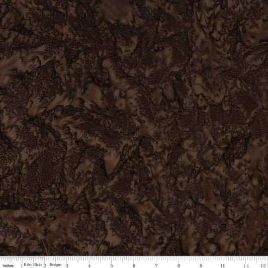 SALE Batiks Expressions Hand-Dyes BTHH192 Espresso - Riley Blake Designs - Hand-Dyed Print - Quilting Cotton Fabric