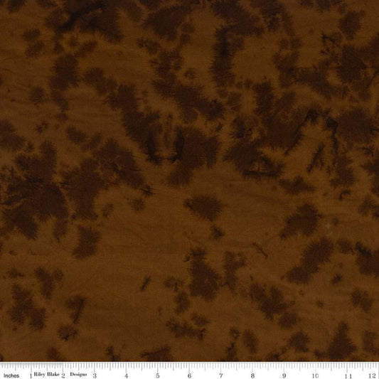 CLEARANCE Batiks Expressions Hand-Dyes BTHH188 Brown - Riley Blake Designs - Hand-Dyed Print - Quilting Cotton Fabric