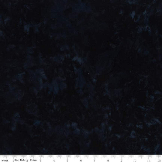 SALE Batiks Expressions Hand-Dyes BTHH182 Deep Blue 1 - Riley Blake Designs - Hand-Dyed Print - Quilting Cotton Fabric