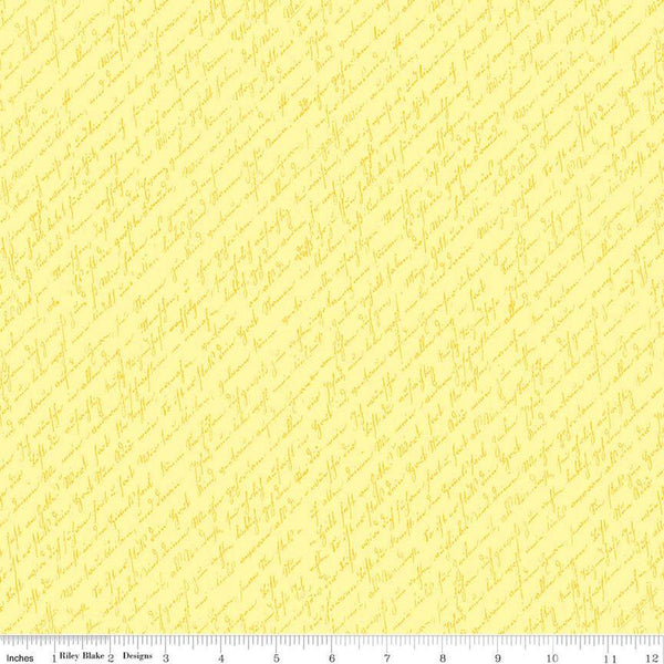 SALE Sunny Skies Script C14632 Sun - Riley Blake Designs - Diagonal Text - Quilting Cotton Fabric