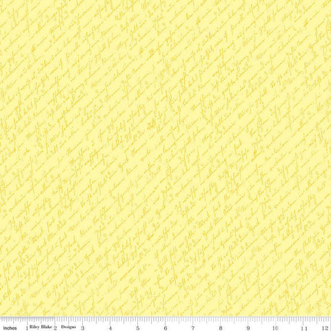 SALE Sunny Skies Script C14632 Sun - Riley Blake Designs - Diagonal Text - Quilting Cotton Fabric