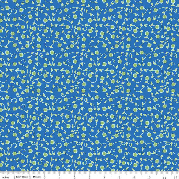 Sunny Skies Vines C14635 Dusk by Riley Blake Designs - Floral Flowers Leaves - Quilting Cotton Fabric