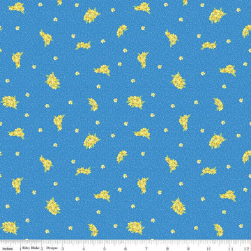 SALE Sunny Skies Small Floral C14636 Blue - Riley Blake Designs - Flower Flowers - Quilting Cotton Fabric
