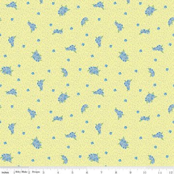 CLEARANCE Sunny Skies Small Floral C14636 Sun - Riley Blake Designs - Flower Flowers - Quilting Cotton Fabric
