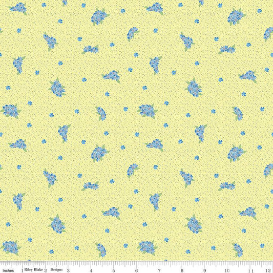 CLEARANCE Sunny Skies Small Floral C14636 Sun - Riley Blake Designs - Flower Flowers - Quilting Cotton Fabric