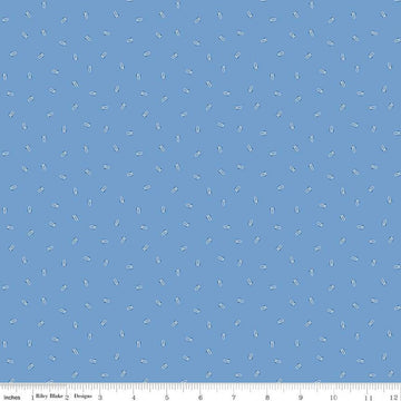 SALE Sunny Skies Seeds C14637 Blue - Riley Blake Designs - Sunflower Seeds - Quilting Cotton Fabric